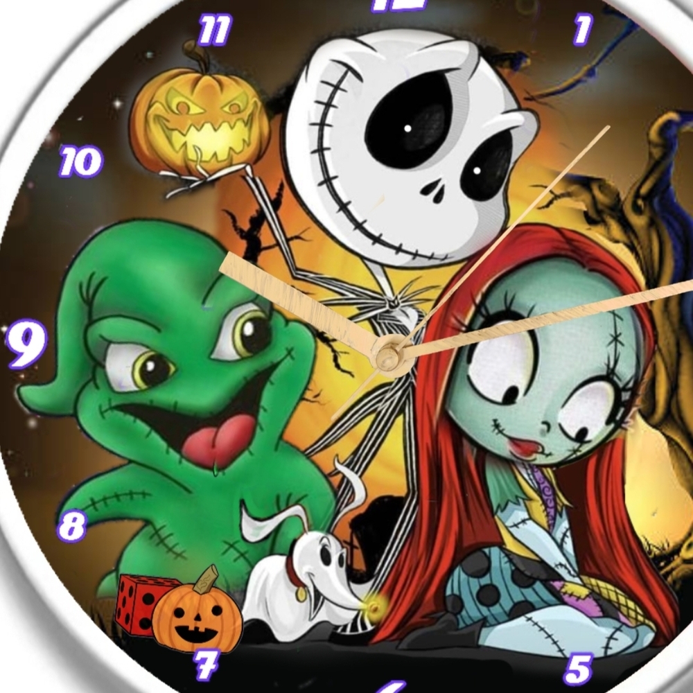 Jack Skellington Halloween Themed Wall Clock